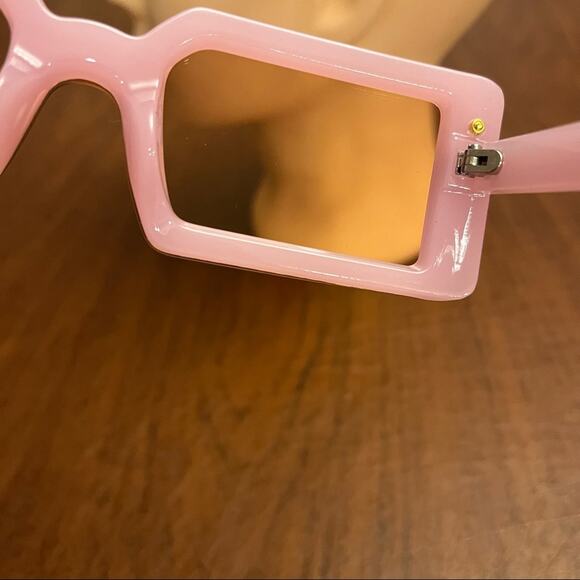 Shark Eyes, Inc. Rectangular Sunglasses Pink - Picture 5 of 6